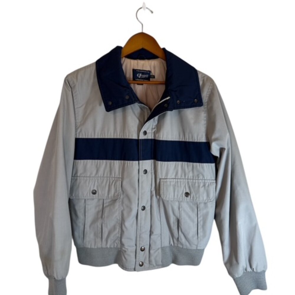Leggett Vintage Pacific Trail Jacket Coat Men Medium Navy Beige  Outdoor‎ Wear